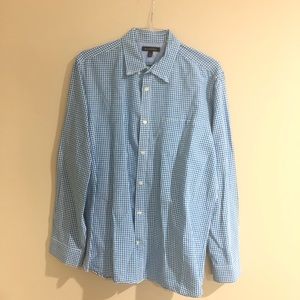 Men’s Banana Republic button down gingham blue